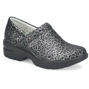 ALIGN INDYA black sliver med night leopard print clogs size 8.5 nursing comfy
